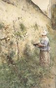Carl Larsson The Old Wall oil painting on canvas